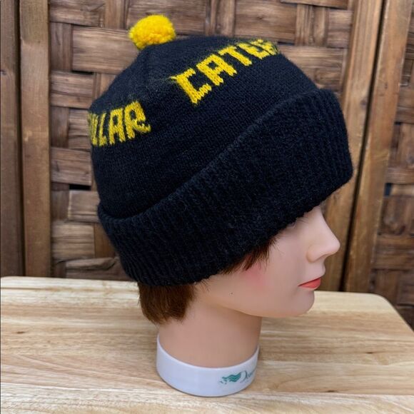 Vintage Caterpillar Black and Yellow Beanie - Picture 2 of 2